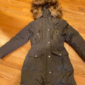 DKNY army green color size L girls coat